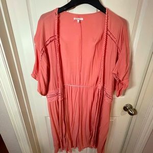 Crape fabric over jacket